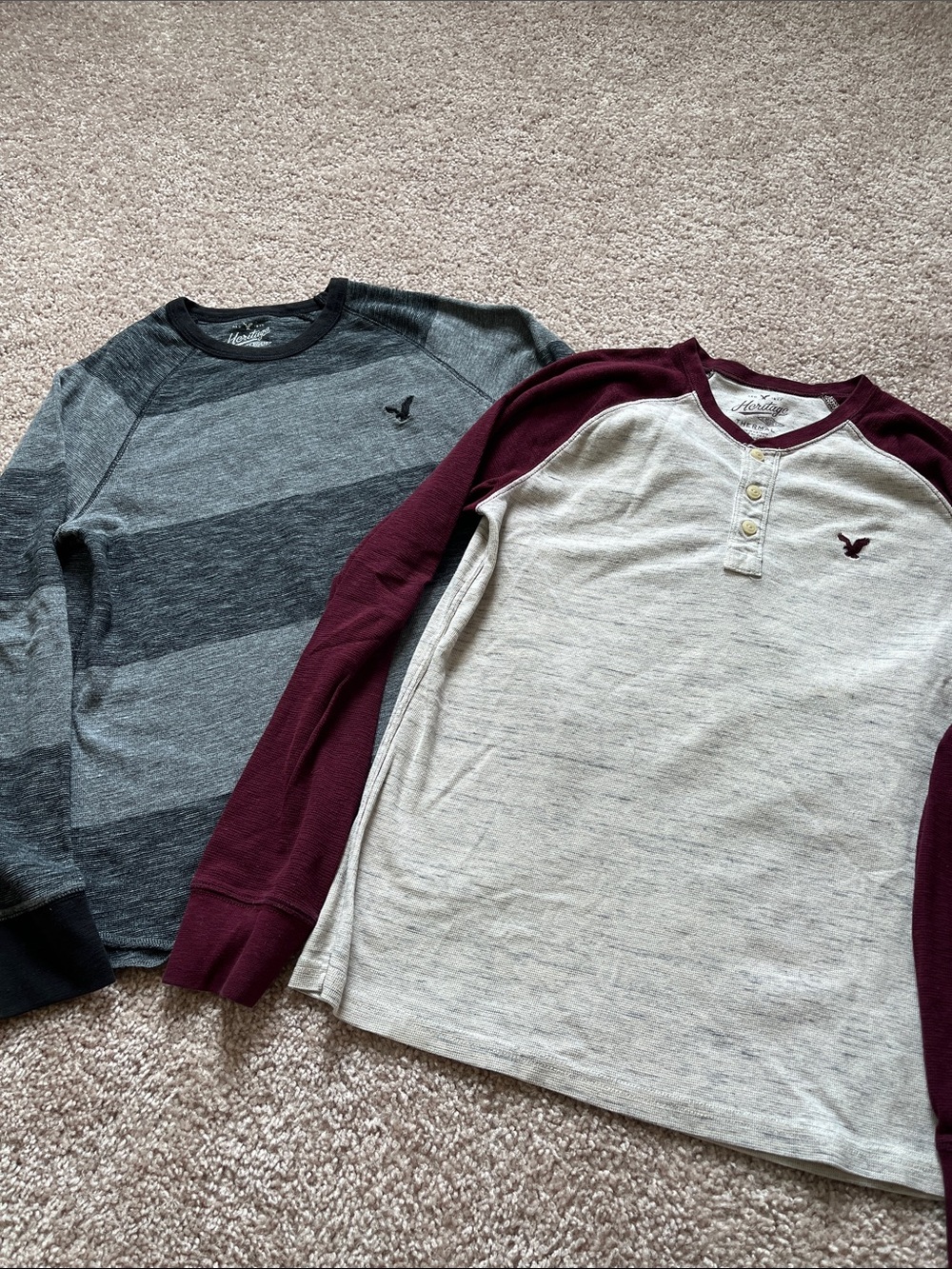 American Eagle Heritage Thermal Henleys